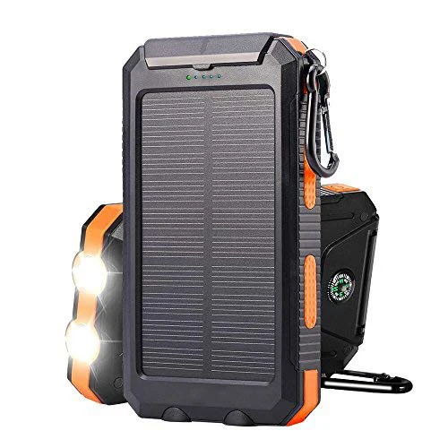 

Best Portable Waterproof Solar Battery Power Bank 10000mah Solar Charger with Compass