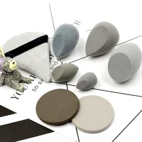 

New wet and dry 8 pieces set makeup puff gray flocking custom latex free beauty sponge blender