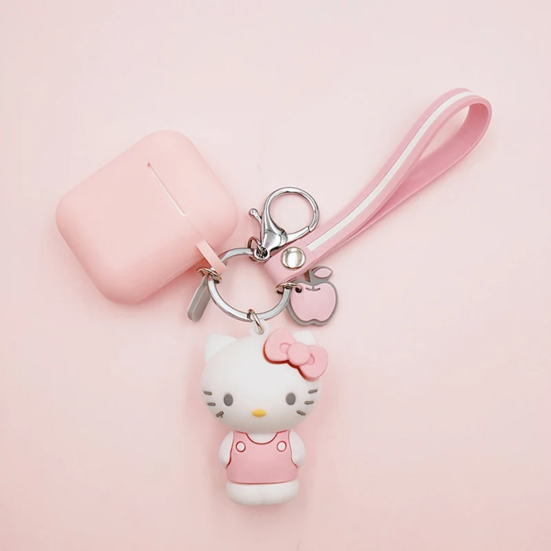 

Soft Silicone Hello Kitty Cases for Apple Airpods 1 2 with Doll Pendant Covers for Airpods Pro Wireless Wholesale Earphone Bag