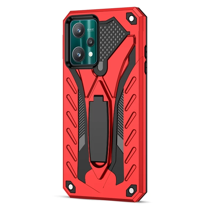 

Kickstand Armor Case For OPPO Realme 9 Pro Plus Shockproof Knight 2 in 1 Hybrid Skin Cover