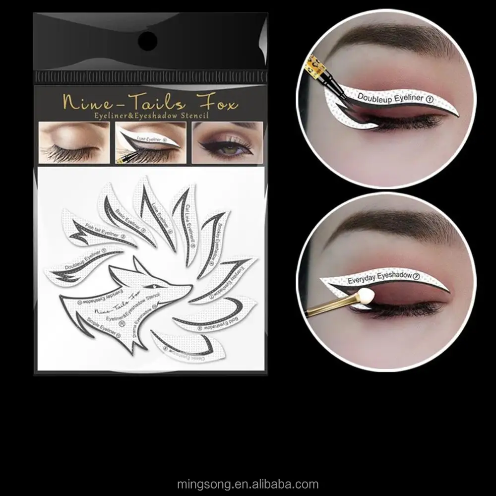 

Eyeliner Eye Shadow Nine-Tailed Fox Eye Patch Eyeshadow Models Template Shaping Stencil Eyes Make up Aid Tools