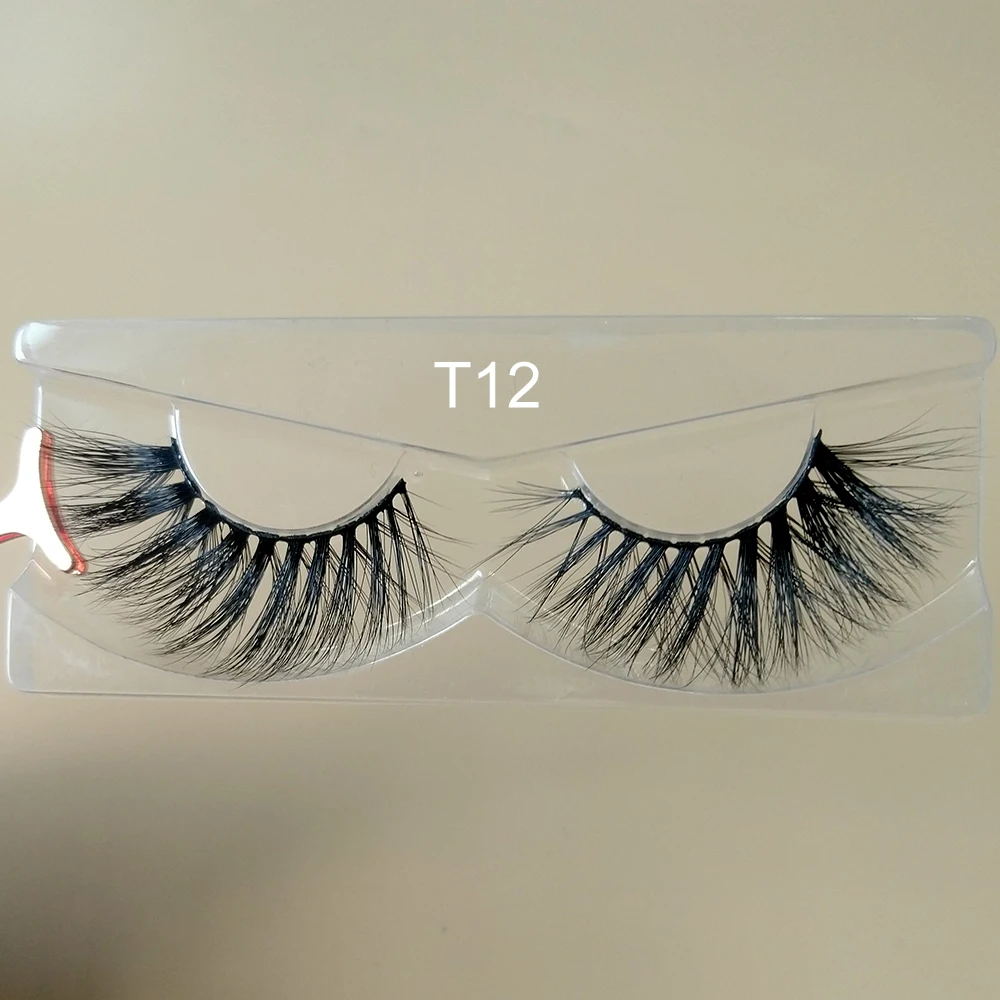 

100% handmade fashion natural long faux mink eyelashes, Black