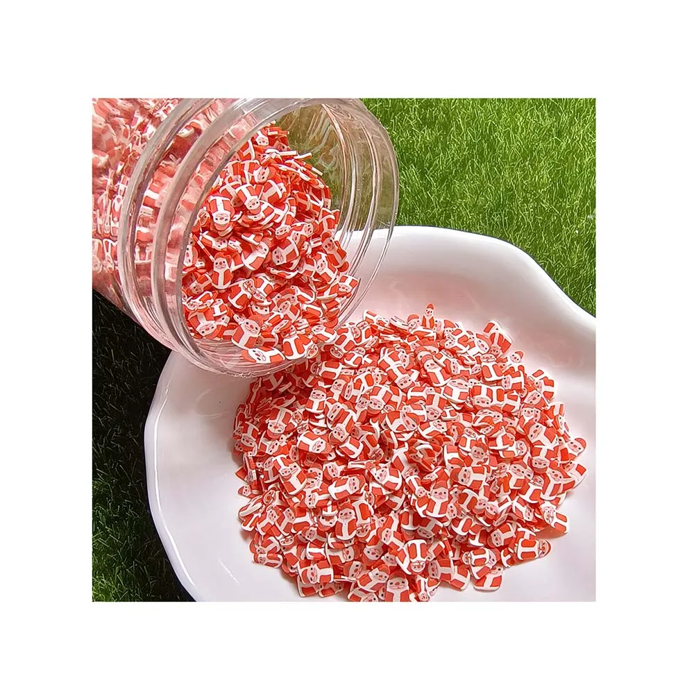 

500g/Lot Polymer Clay Beads Slices Slime Fillers Christmas Hot Clay Sprinkles DIY Crafts Snowflakes Xmas Nail Art Accessories