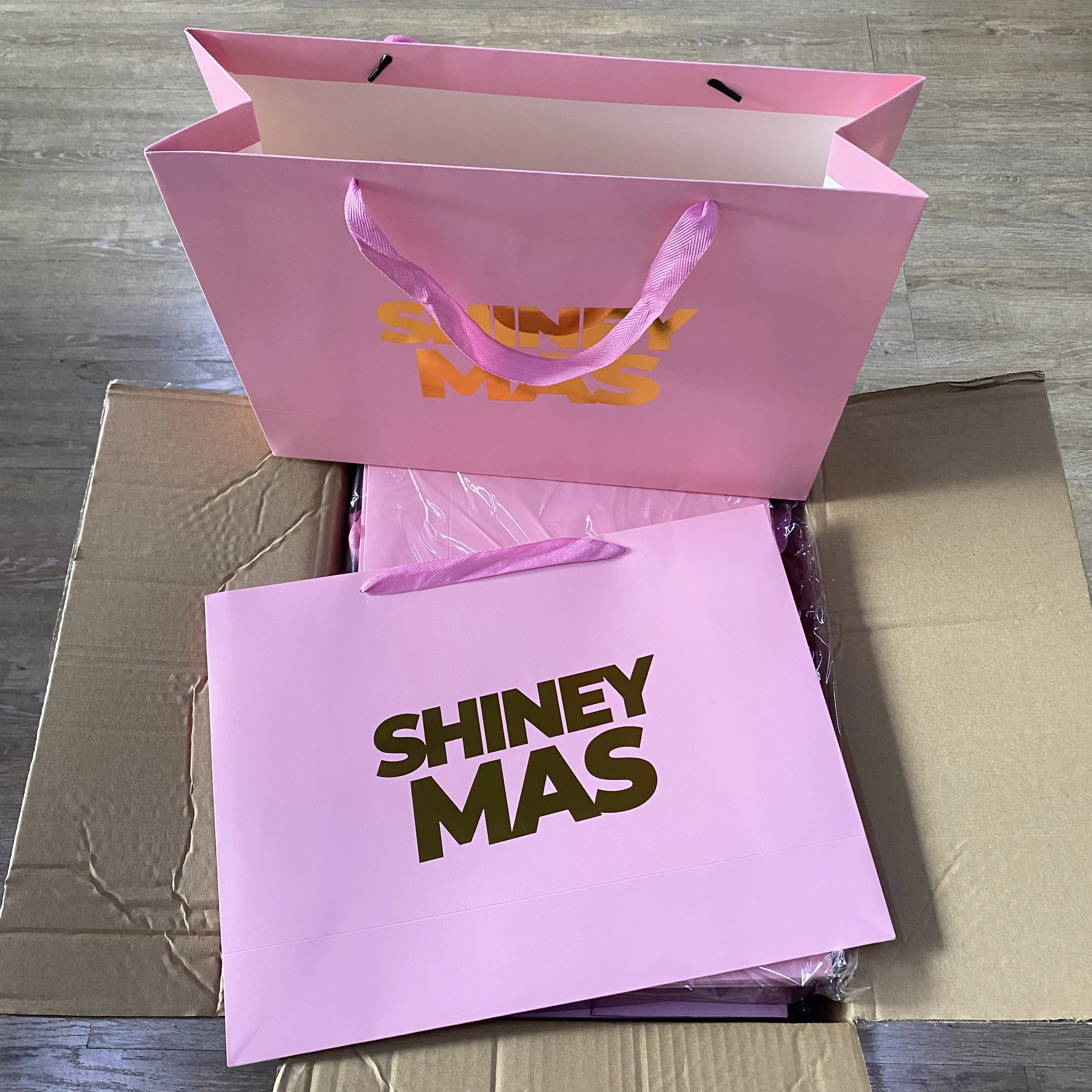 Luxury Eco-Friendly Recyclable Kraft Paper Bag Portable Custom Logo for Food Packaging Shopping Gift Candle Craft Photo Frame