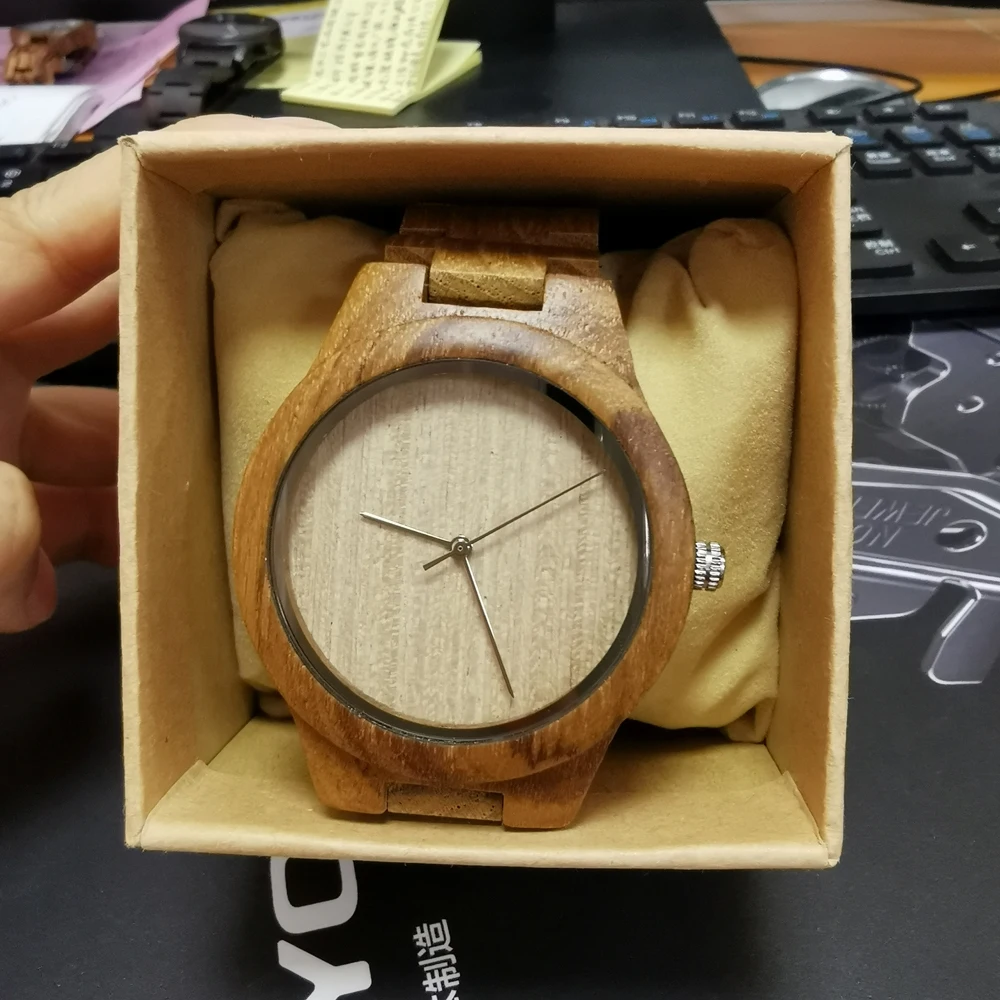 

Minimalist teak wood watches men quartz anologue wristwatch drop shipping promotion gifts for man relogio masculino