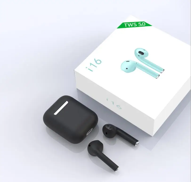 

2019 earphone new auto pair i16 orignal tws 5.0 wireless earbuds with window