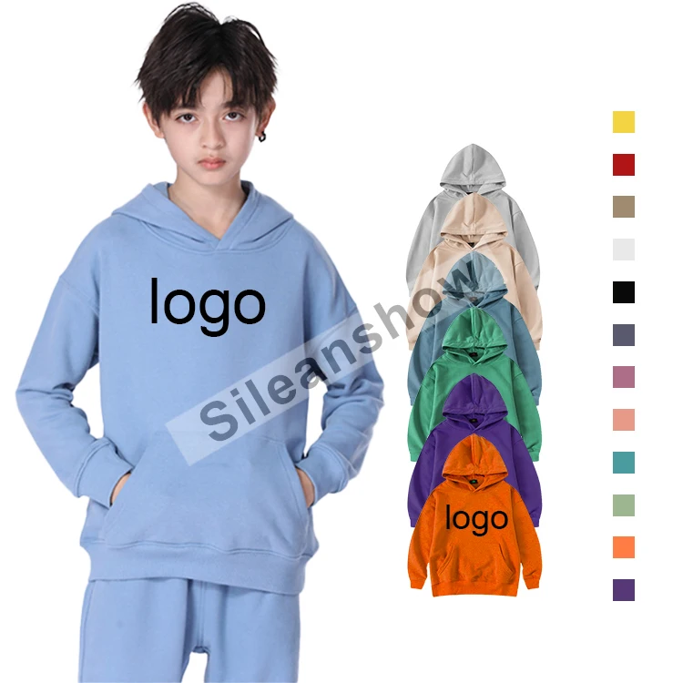 

Winter Custom Multi Color Children French Terry Kids Clothing Boys Girls Hoodie, Shown