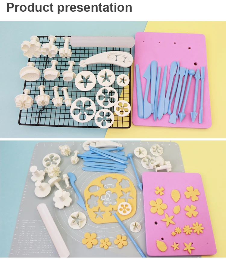  fondant cake decorating tools set