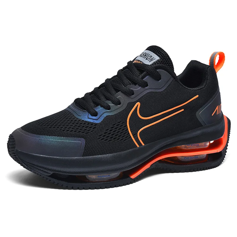 

New men's breathable large round head lace up front casual solid low Top Sneakers luminous running shoes