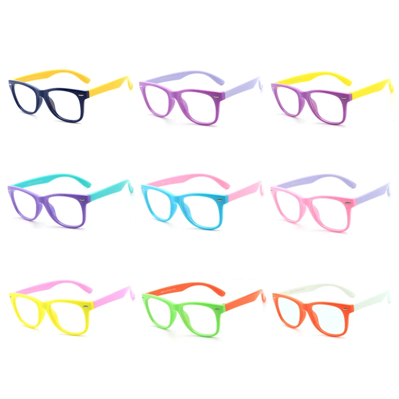 

New Style Flexible Custom Logo Silicone Anti Radiation Blue Light Blocking Glasses Kids