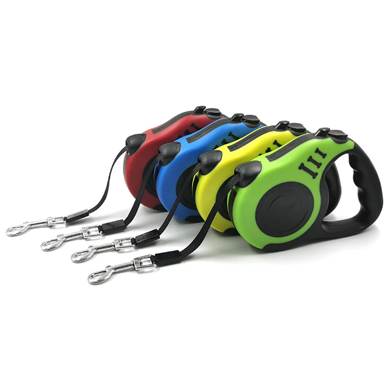 

Automatic Adjustable Heavy Duty Training Nylon Rope Retractable Pet Dog Leash For Walking And Running, Blue/yellow/pink/green/red