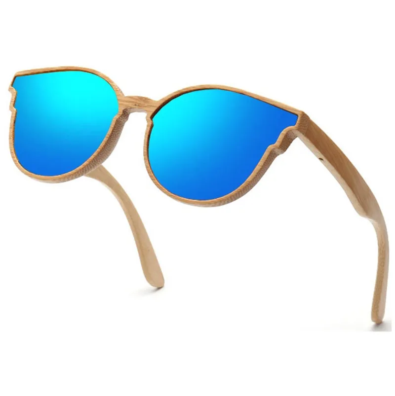 

High Quality Eco-Friedly Hand Made Custom Natural Bamboo Sungalsses Men Wooden Polarized Color UV400 Glasses Sun Glasses