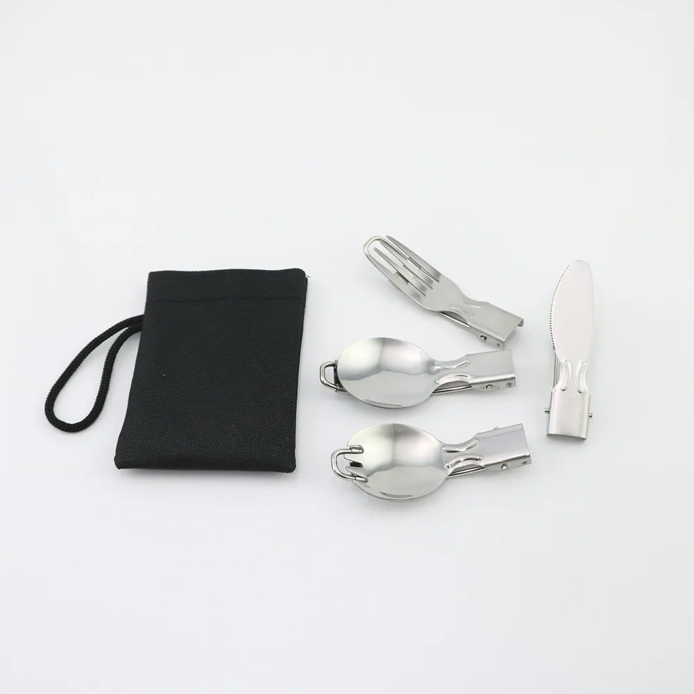 Folding Portable Stainless Steel Foldable Collapsible Cutlery Set Buy