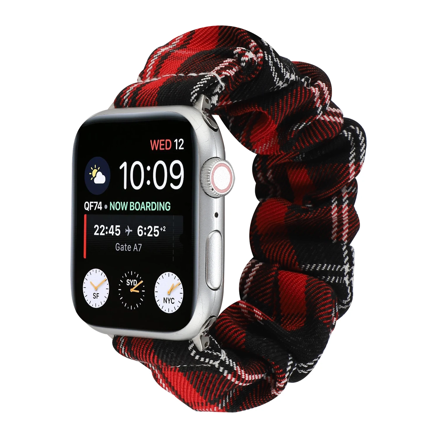 

Christmas Custom Cloth Print Designer Scrunchie Apple Watch Band For Apple Watch