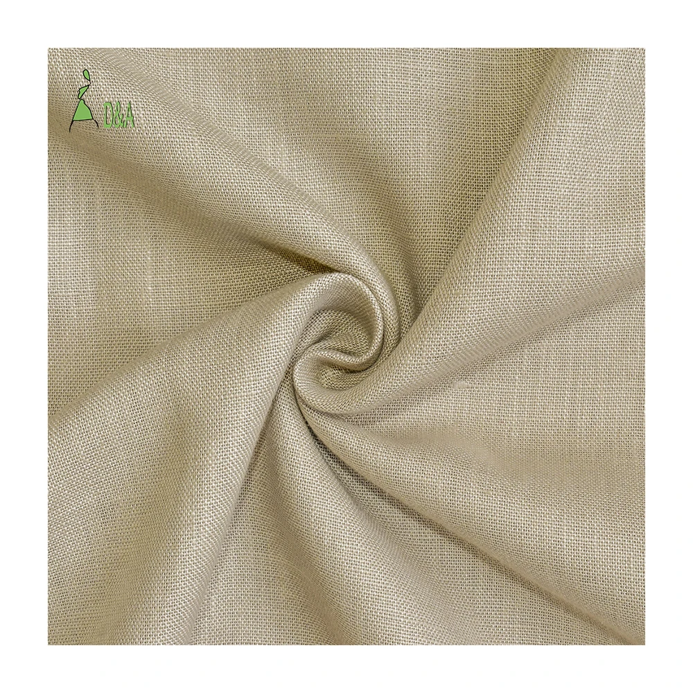 

Natural Beige Upholstery 100% Solid Linen Fabric Stock Available For Home Decor