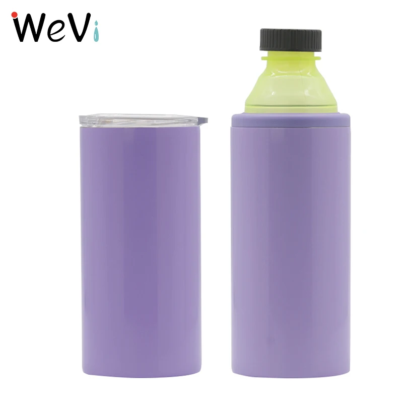 
Wevi 3 in 1 Sublimation Skinny Can Holder Cooler 12oz Double Walled Stainless Steel Insulated Slim Cola Beer Can Cooler 