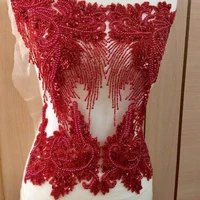 

High quality rhinestone bodice applique dress patch for formal dress WDP-011