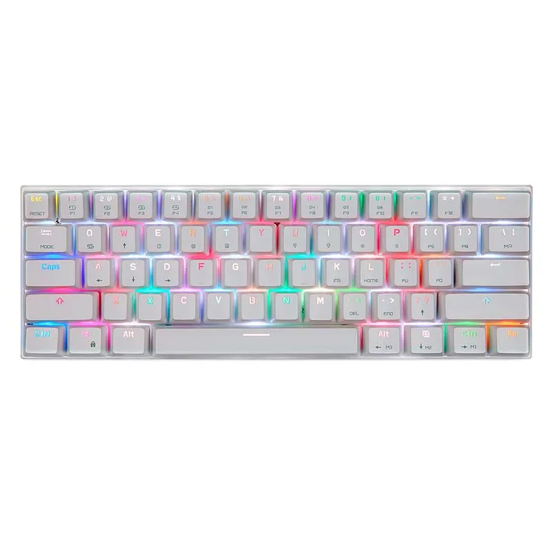 

Ancreu MOTOSPEED CK62 RGB Backlight Game Wireless Mechanical Keyboard, White/pink/black