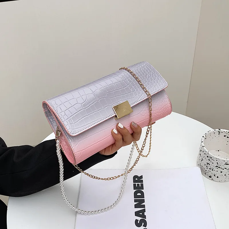 

2021 New Luxury Handbags For Women Retro Gradient Color Shoulder Crossbody Bags Purses Small Square Bag, Picture color