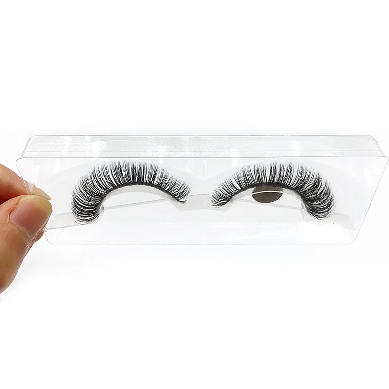 

LL015 private mink eyelashes 14mm short curl wink winged strip lash extensions with custom packaging, Natural black