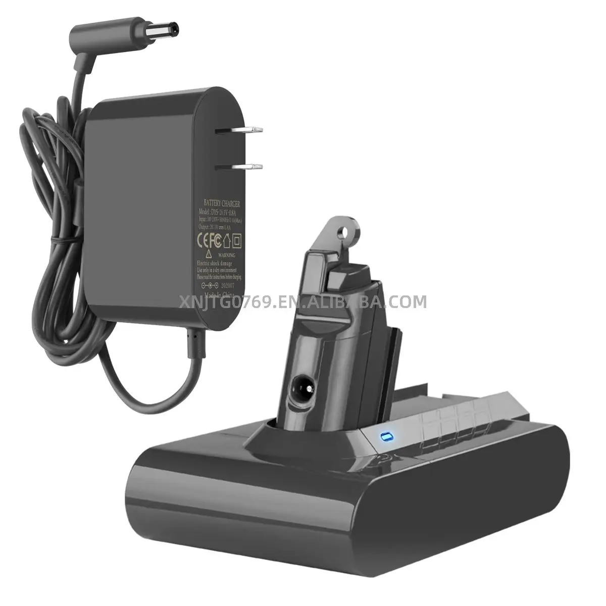 

Replacement Vacuum Cleaner Cordless handheld Battery Charger For V6 V7 V8, Grey