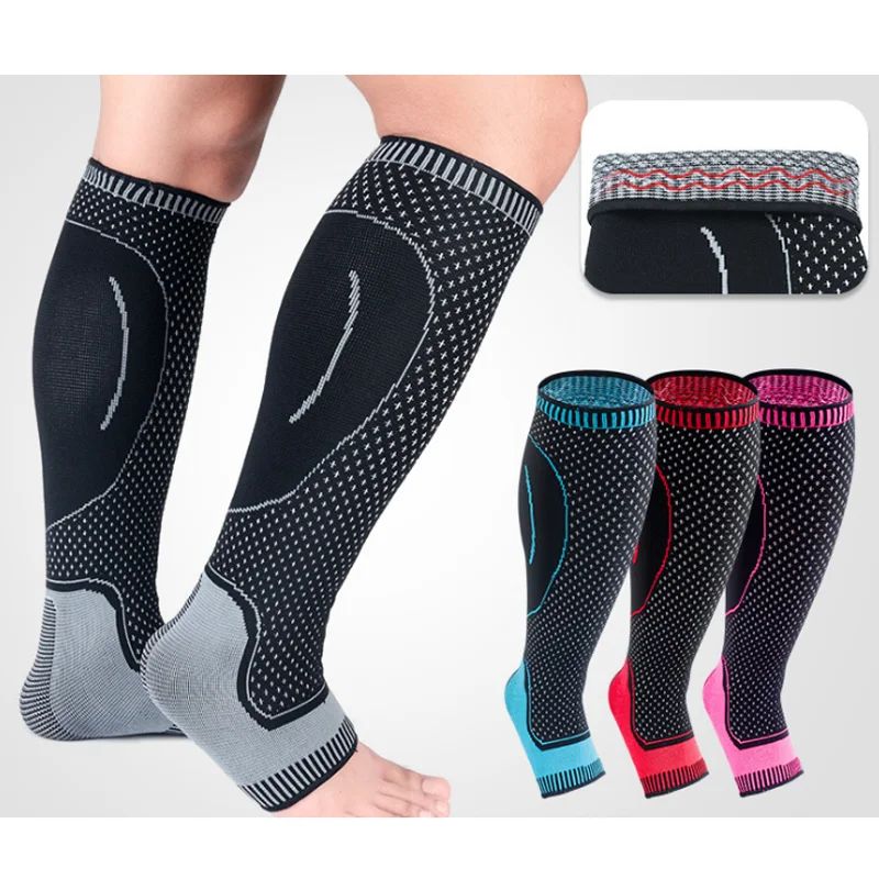 

Customized Breathable Soccer Shin Guard Socks Shin Guard Sleeve For Sports Protection, Black gray,black blue,black red,black pink