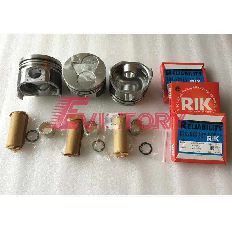 

For Kubota D1305 Rebuild Overhaul Kit piston ring cyl gasket main conrod bearing