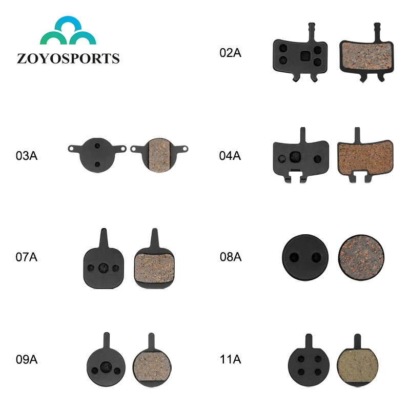 

ZOYOSPORTS Cycling Road Bicycle Resin Disc Brake Pads For AVID Hayes ZOOM MAGURA FORMULA Semi-metallic pads, Black