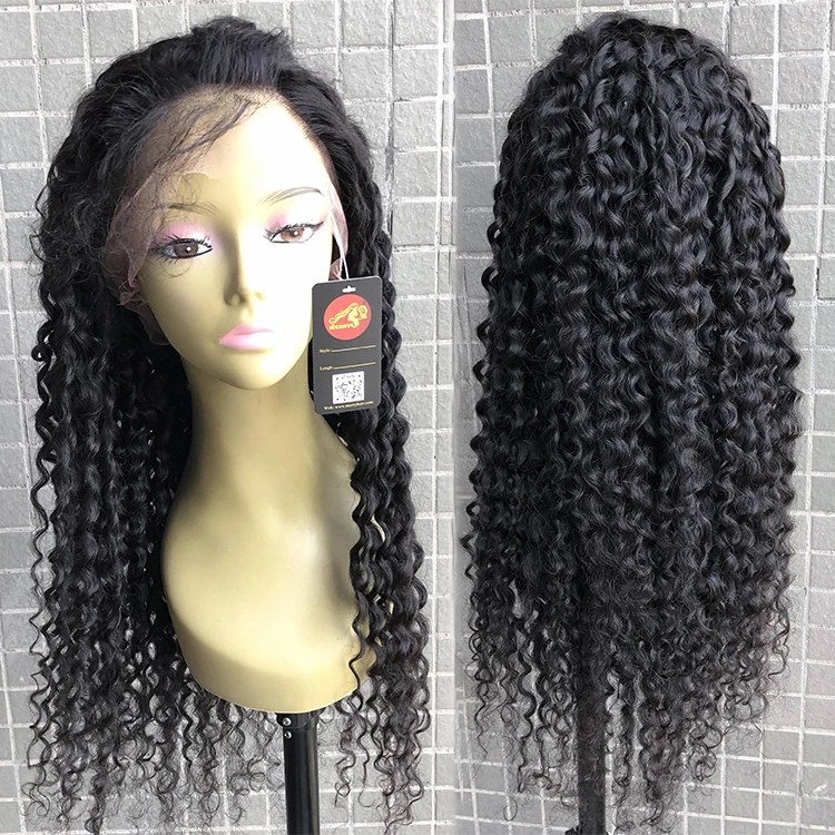 

natural curly 30 Inch short curly lace front virgin hair cuticle aligned brazilian remy hair deep wave lace frontal wigs