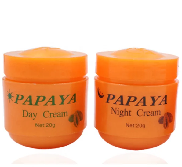 

wholesale natural organic papaya whitening face cream papaya night cream moisturizer 2 in1 day and night whitening face cream, White