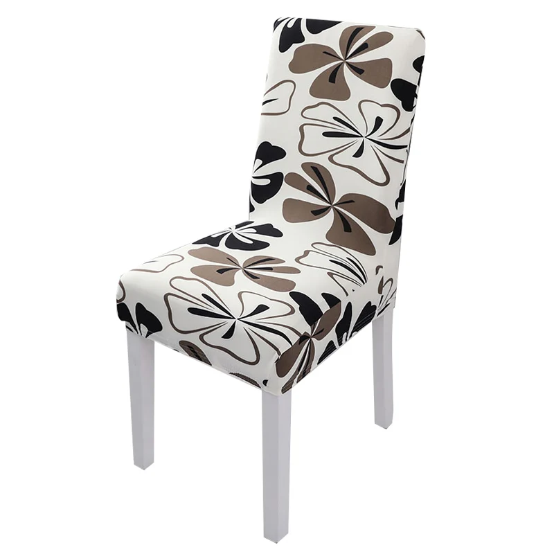 New Elastic Printed Chair Cover in Back Hotel Restaurant Flower Decoration Chair Cover Non-slip Furniture protection Stool Cover