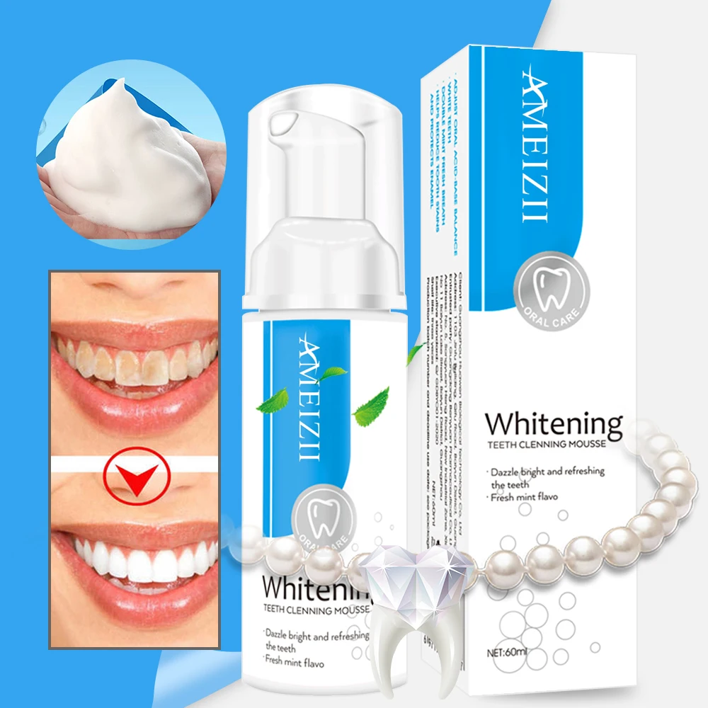 

OEM Mousse Teeth Whitening Toothpaste Dental Cleaning Whotening Foam Tooth Paste Oral Care Tartar Remover Blanchiment Dentaire