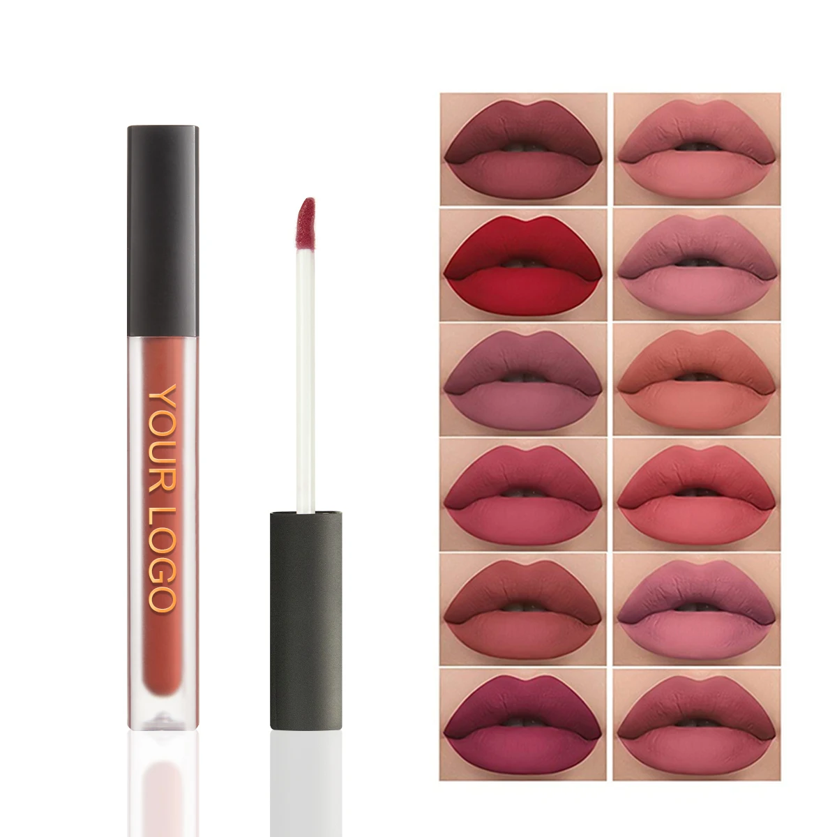 

Free Sample Private Label 60 Colors Matte Lipstick Wholesale Waterproof OEM Makeup Vegan Lip Gloss