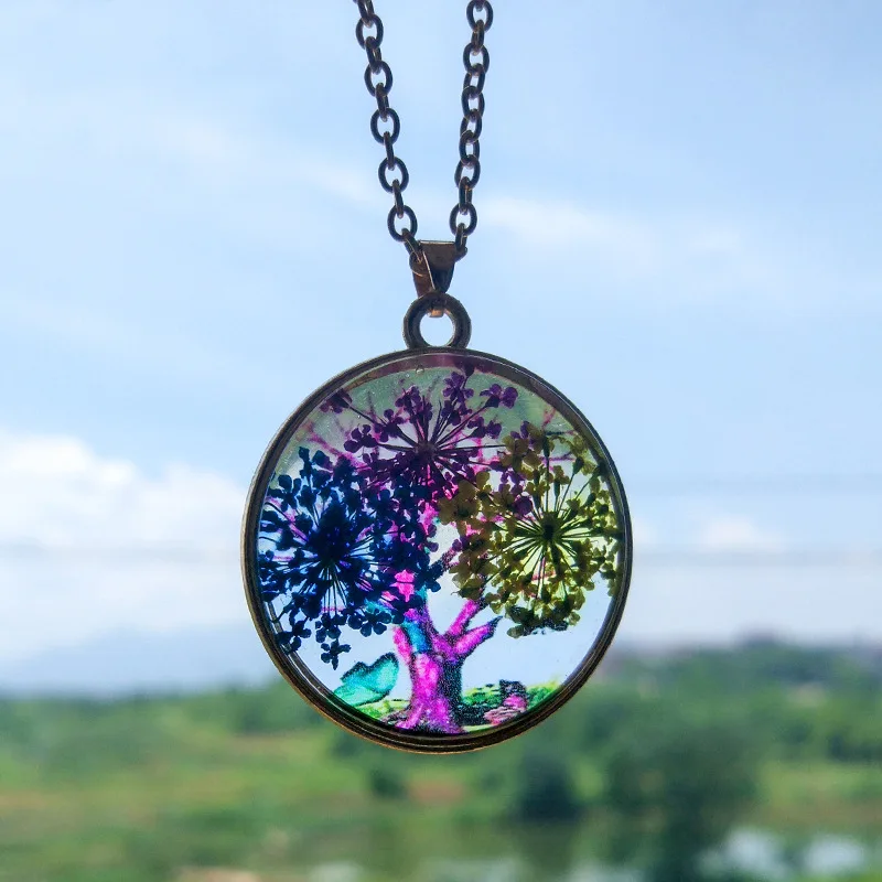 

Custom Luxury 14k Gold Plated Openable Perfume Aromatherapy Jewelry Scented Tree Of Life Locket Necklace, Four color options