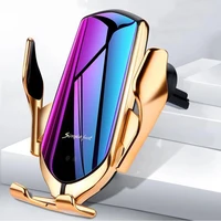 

Automatic Clamping 10W R2 Car Wireless Charger For iPhone Xs Huawei LG Infrared Induction Qi Wireless Charger Car Phone