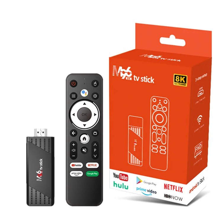 

2023 Tv Stick 4K Android 13.0 M96 ATV RK3528 with Voice Remote 2.G/5G Wifi BT 8k 2GB 16GB smart Fire tv android box Set-Top Box