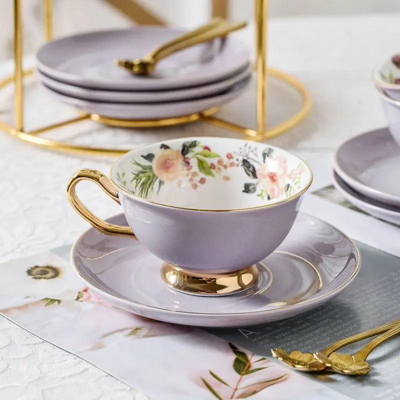 

porcelain cup and saucer with gold design 220cc tea cup coffee cup and tea set