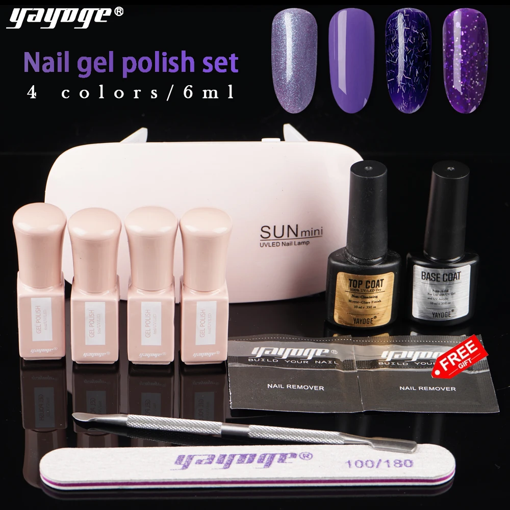 

2020 Newest Design Nail Manicure set Nail Art UV Lamp Gel Nail Polish Starter kits for girls