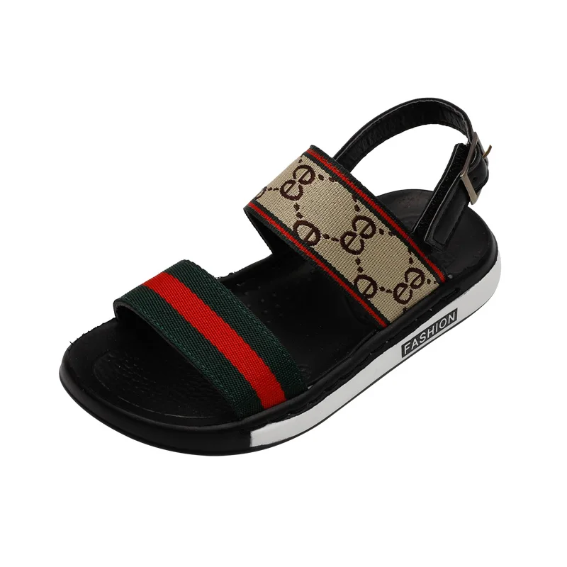 

Xixibb Kids' Fashion Beach Shoe 2021 Summer Soft Soled Girls' Shoe Retro Weaving Solid Color Sandal, Beige black