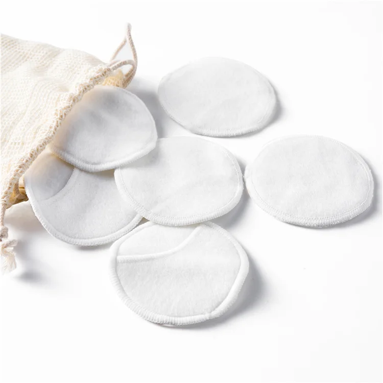 

China Factory Makeup Remover Pads Reusable Cosmetic Cotton Pads Washable Bamboo Face Cleansing Pads, Black,white,coffee,customized color