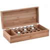Storage Bottles Tall Roller Balls Bamboo Essential Oil Wooden Show Box