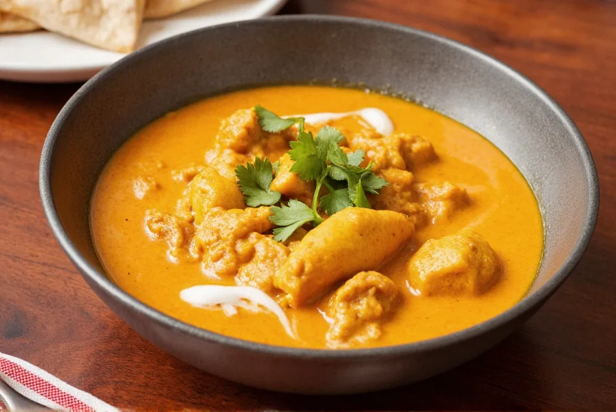 Ingredients for homemade butter chicken including spices, tomatoes, and cream