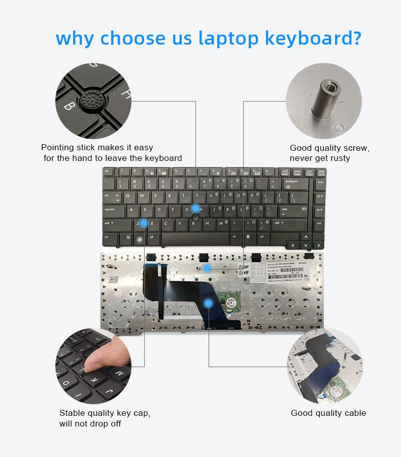 Factory Large Wholesale Laptop Keyboard For Hp 8440p 8440w 8440 Series Us Layout Laptop