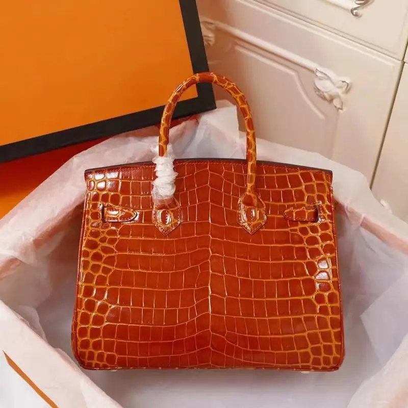 

Women's bag 2021 high-end brand crocodile pattern fashion luxury elegant crocodile pattern handbag