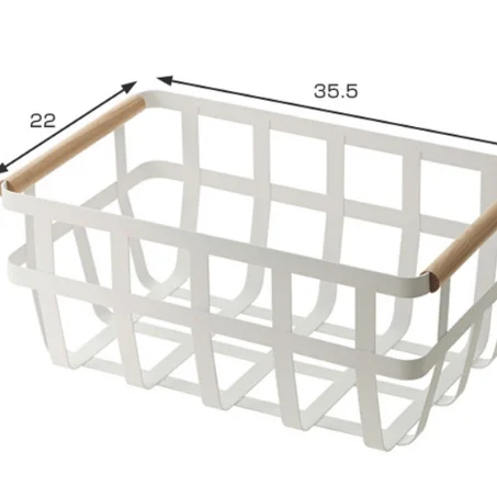 

Simple style wire iron white basket, Blue,yellow,pink