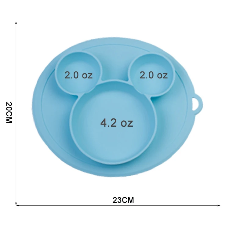 

Baby Bowl Safe Silicone Plate BPA Free Solid Children Dishes Suction Toddle Training Tableware Cute Cartoon Kids Feeding Bowls, Customize