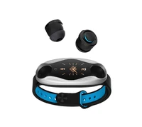 

T90 Smart band wristband with wireless earbuds support answer and recall