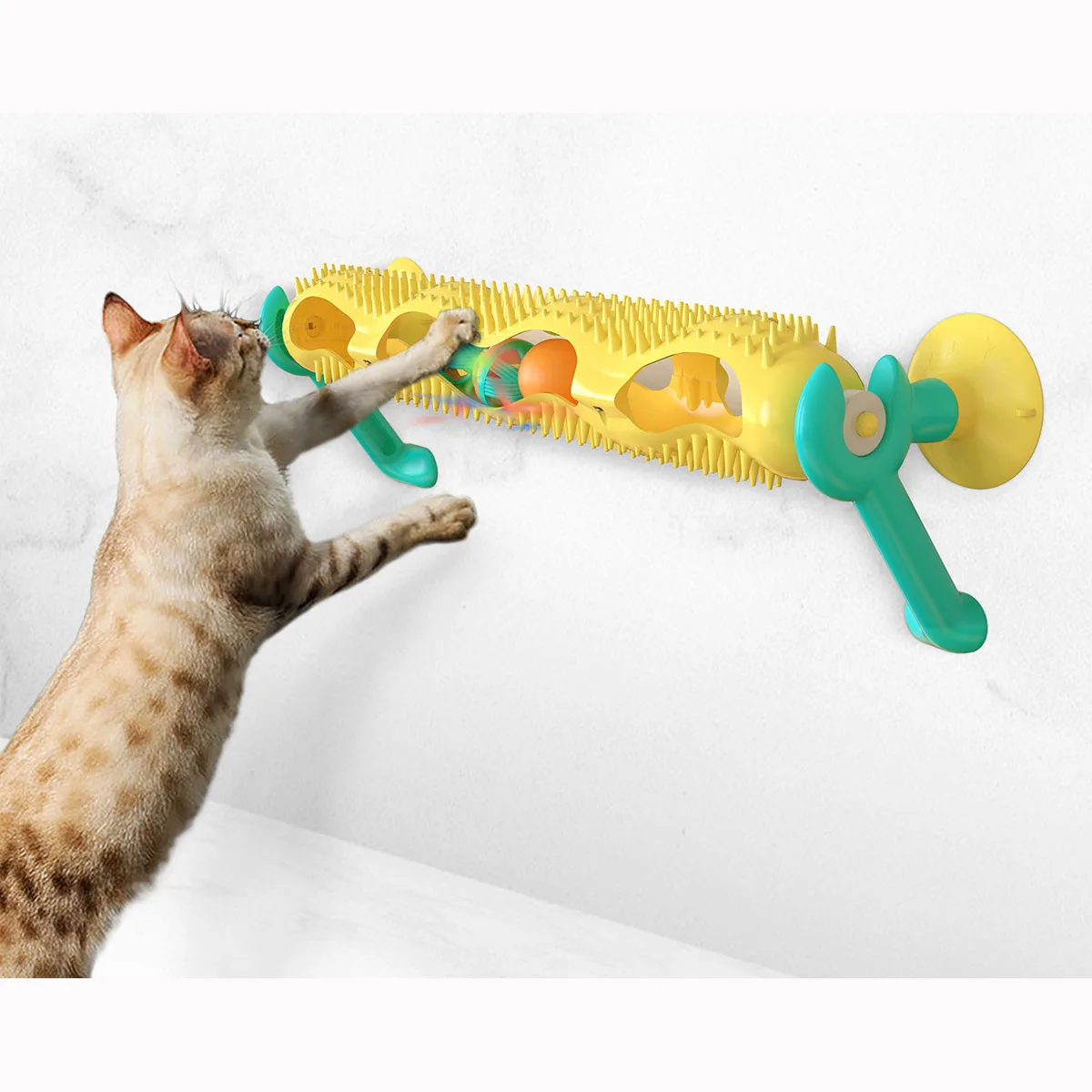 

Manufacturers hot pet toys rubber Yellow cat toys tunnel Track cat climbing cat toy funny, Pink/blue/yellow/green