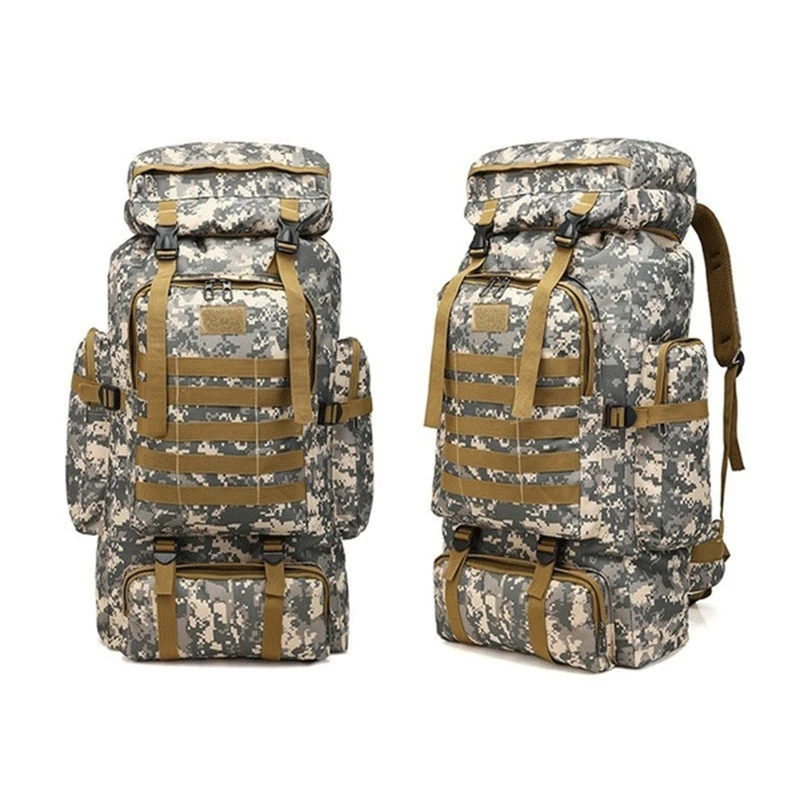 

80L Waterproof Camo Tactical Backpack Travel Rucksack Outdoor Sports Climbing Bag Military Army Hiking Backpack, Multi colors