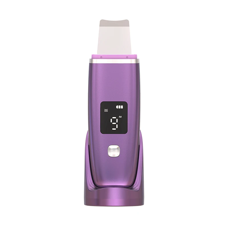 

Skin shoveling machine for beauty and acne facial ultrasonic dead skin scrubber, White, purple, green